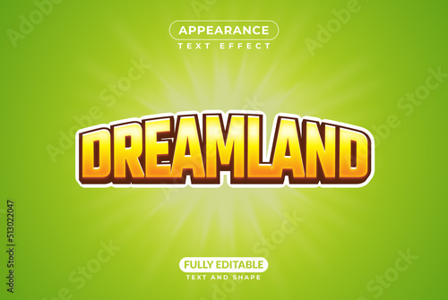 dreamland land lord island text effect editable typeface font and style