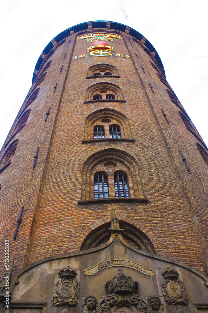 Rundetaarn (Round Tower) in Old Town of Copenhagen, Denmark
