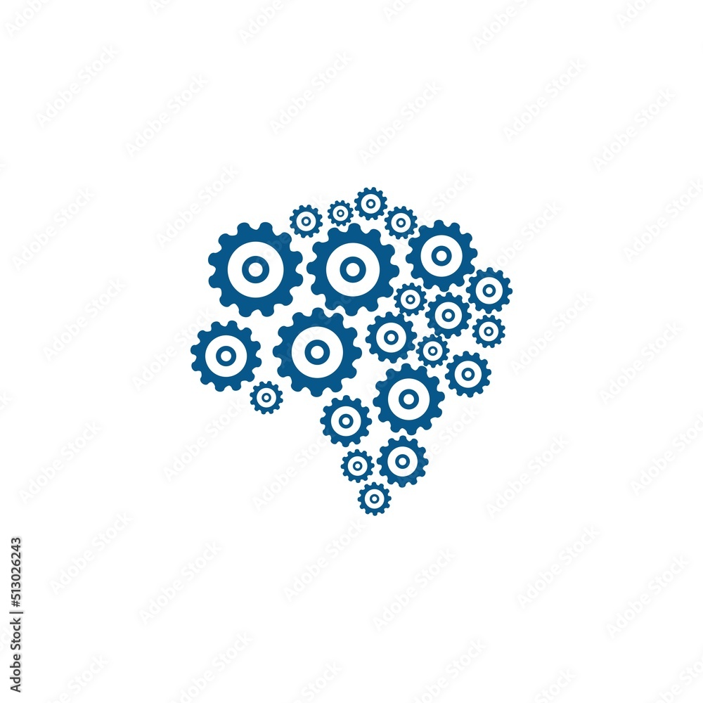 brain logo with teeth modern vector graphic template brain logo with teeth modern vector graphic template