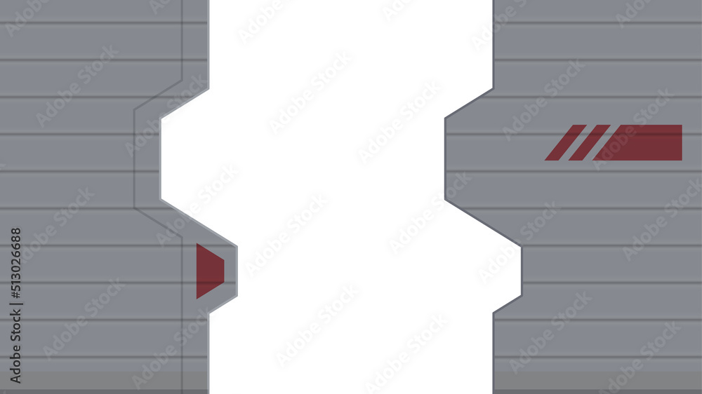 Vetor Do Stock 近未来な雰囲気の扉 かっこいいゲートのイラスト 16 9 Adobe Stock