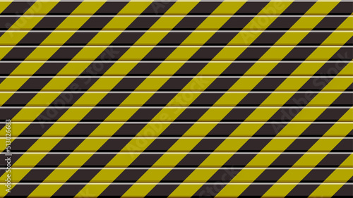 危険な模様のシャッターの背景イラスト_16:9