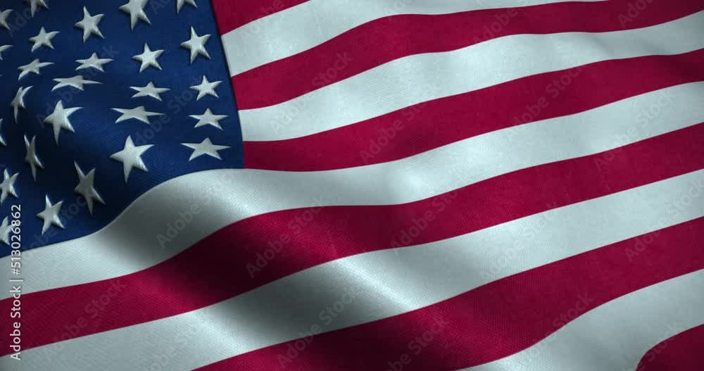 American waving Flag seamless loop animation. 4K Resolution American waving Flag seamless loop animation. 4K Resolution