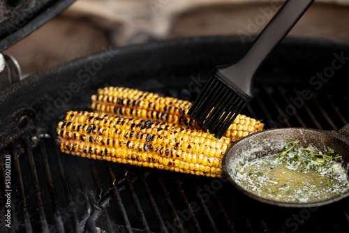 fresh corn cob grilled in spices