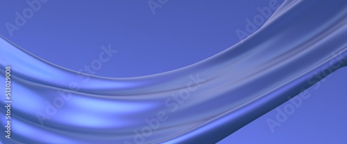 Flowing transparent Cloth Wave, blue Waving Silk Flying Textile