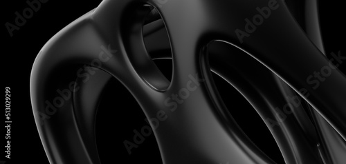 Abstract Dynamic Black Background with Various Shape Design. Usable for Background, Wallpaper, © vegefox.com