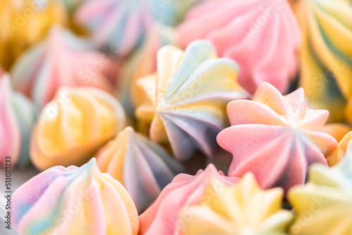 Unicorn meringue cookies