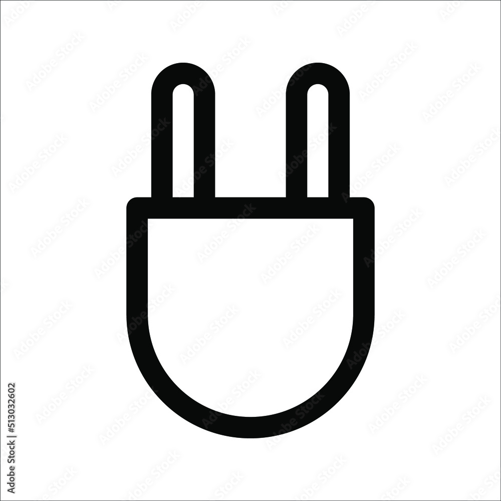 vector illustration of a plug icon, on a white background. vector illustration of a plug icon, on a white background.