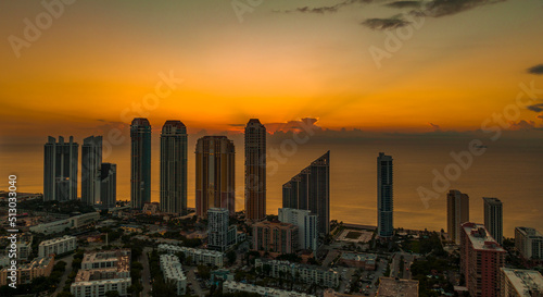 Wallpaper Mural Sunrise at Miami - Sunny Isles Beach Torontodigital.ca