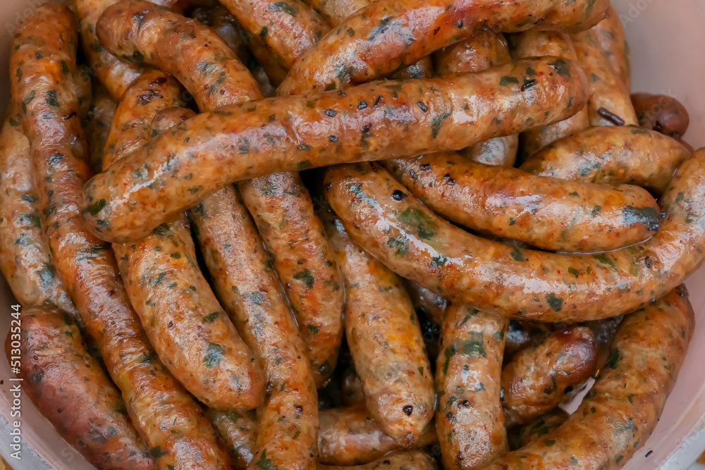Chinese sausages are being sold at Territy Bazar, Kolkata. Popular items for chinese breakfast. Chinese sausages are being sold at Territy Bazar, Kolkata. Popular items for chinese breakfast.