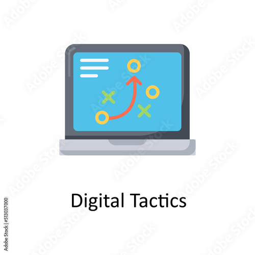Digital Tactics vector flat icon for web isolated on white background EPS 10 file