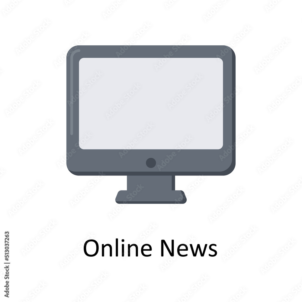 Online News vector flat icon for web isolated on white background EPS 10 file Online News vector flat icon for web isolated on white background EPS 10 file