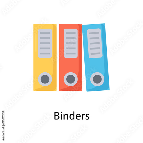 Binders vector flat icon for web isolated on white background EPS 10 file