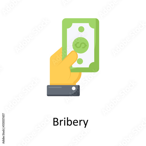 Bribery  vector flat icon for web isolated on white background EPS 10 file