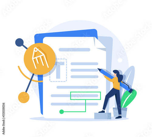 assignment concept, storytelling and copywriting, creative writing,Summary reading, brief report