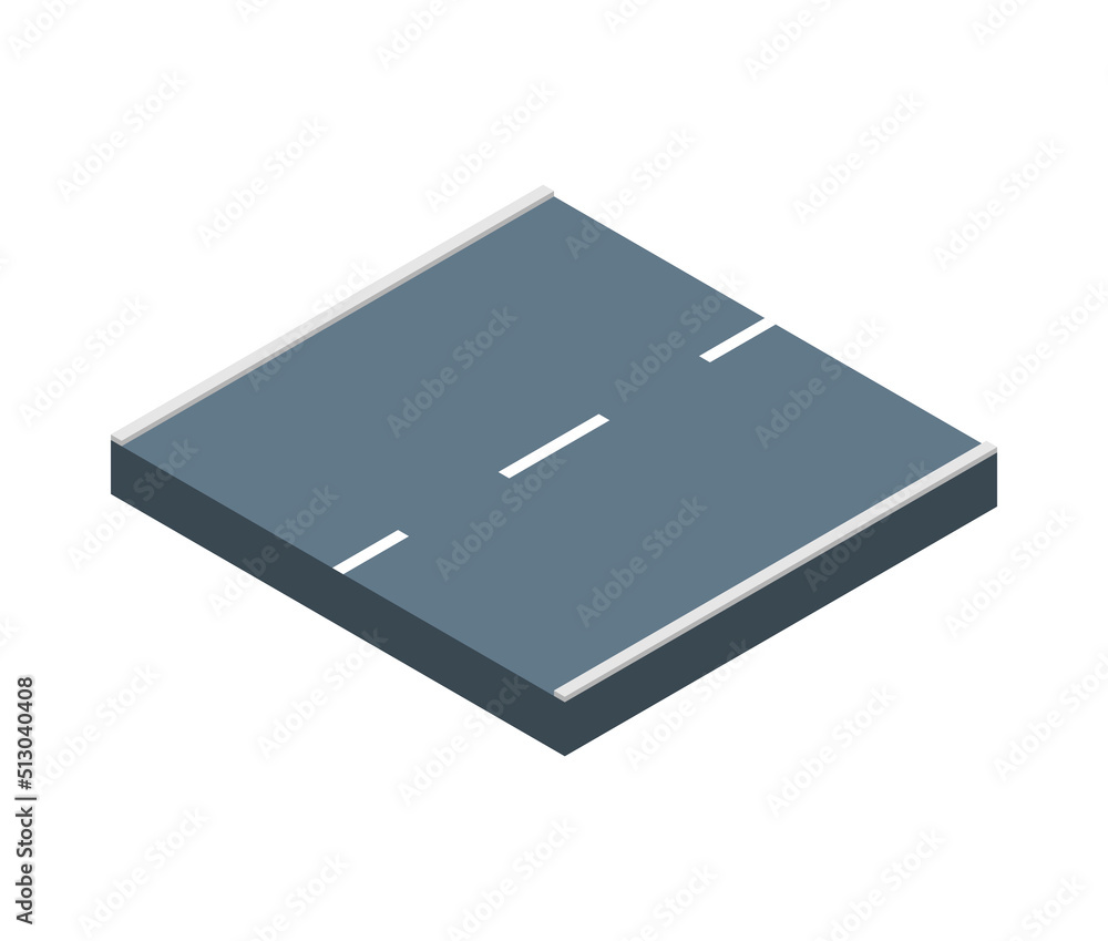Road Piece Isometric Composition Road Piece Isometric Composition