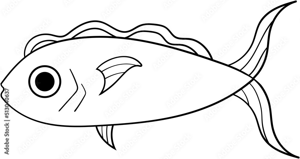 Obraz premium Set of cartoon fishes. Modern flat fishes, Isolated fish. Flat design fish. Vector illustration, fishes. fish collection. 