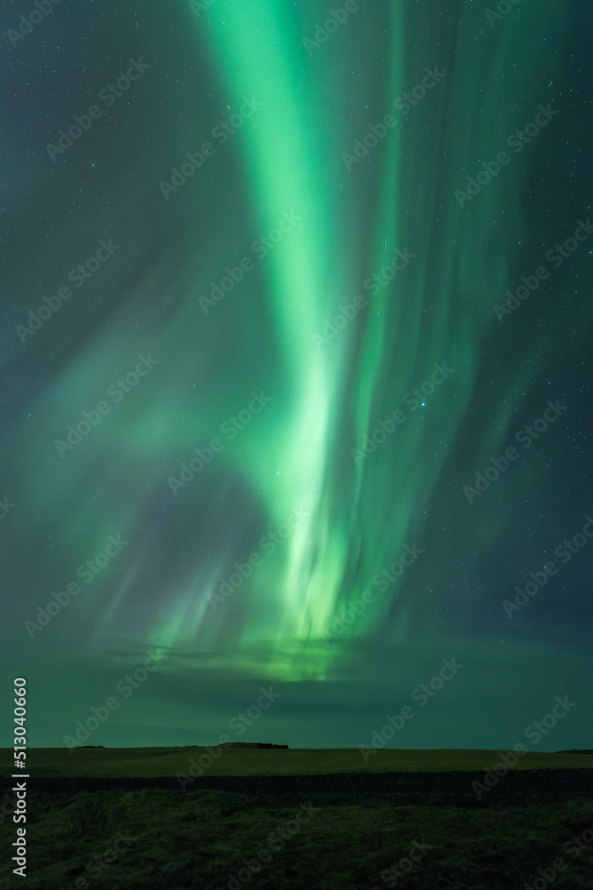 Amazing view of northern lights in night sky Amazing view of northern lights in night sky