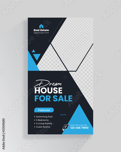 Real estate house property instagram and facebook story template