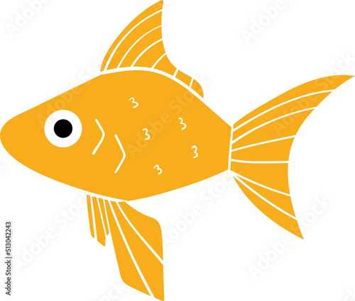 Set of cartoon fishes. Modern flat fishes, Isolated fish. Flat design fish. Vector illustration, fishes. fish collection.  