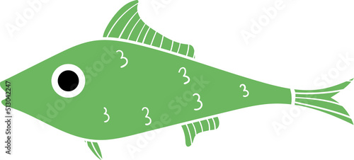 Set of cartoon fishes. Modern flat fishes, Isolated fish. Flat design fish. Vector illustration, fishes. fish collection.  