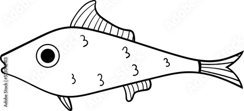Set of cartoon fishes. Modern flat fishes, Isolated fish. Flat design fish. Vector illustration, fishes. fish collection.  