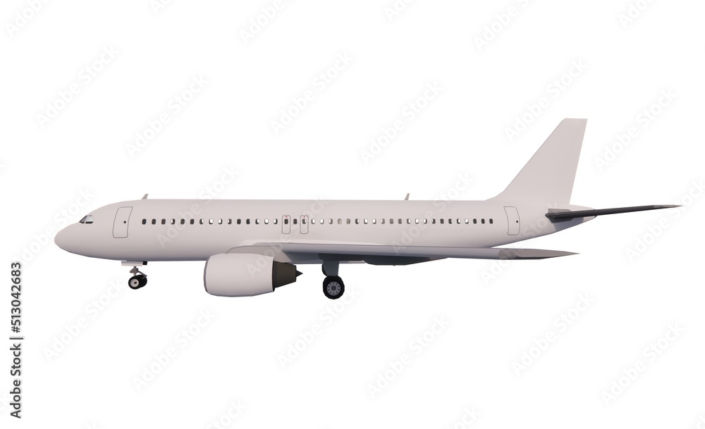 3d render aircraft illustration concept transport technology template