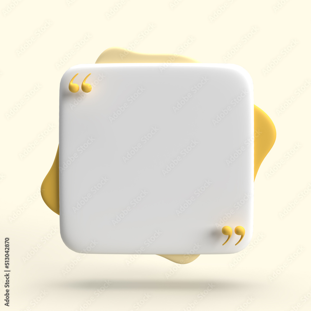 3D Chat Bubbles Minimal Concept of Social Media quote 3D Illustrations 3D Chat Bubbles Minimal Concept of Social Media quote 3D Illustrations