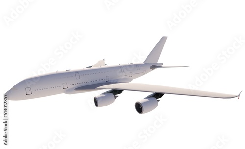 Airplane aircraft concept template modern background 3d render illustration