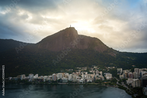 Corcovado Mountain view with Rodrigo de Freitas Lagoon - Rio de Janeiro, Brazil © diegograndi