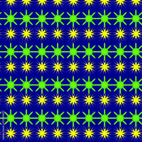 seamless pattern with stars on green background