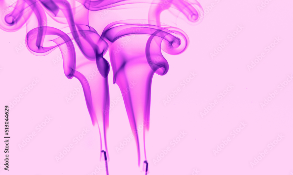 Fototapeta premium purple smoke abstract on pink background