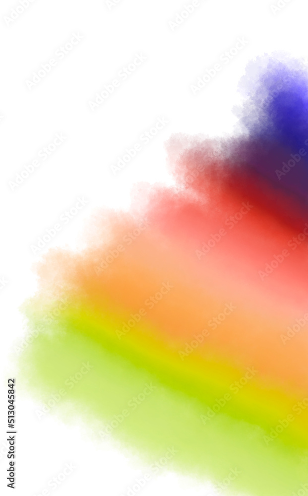 green red purple rainbow stripes on a white background. abstract watercolor background