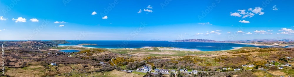 Aerial view of Portnoo, Narin and Clooney in County Donegal, Republic of Ireland