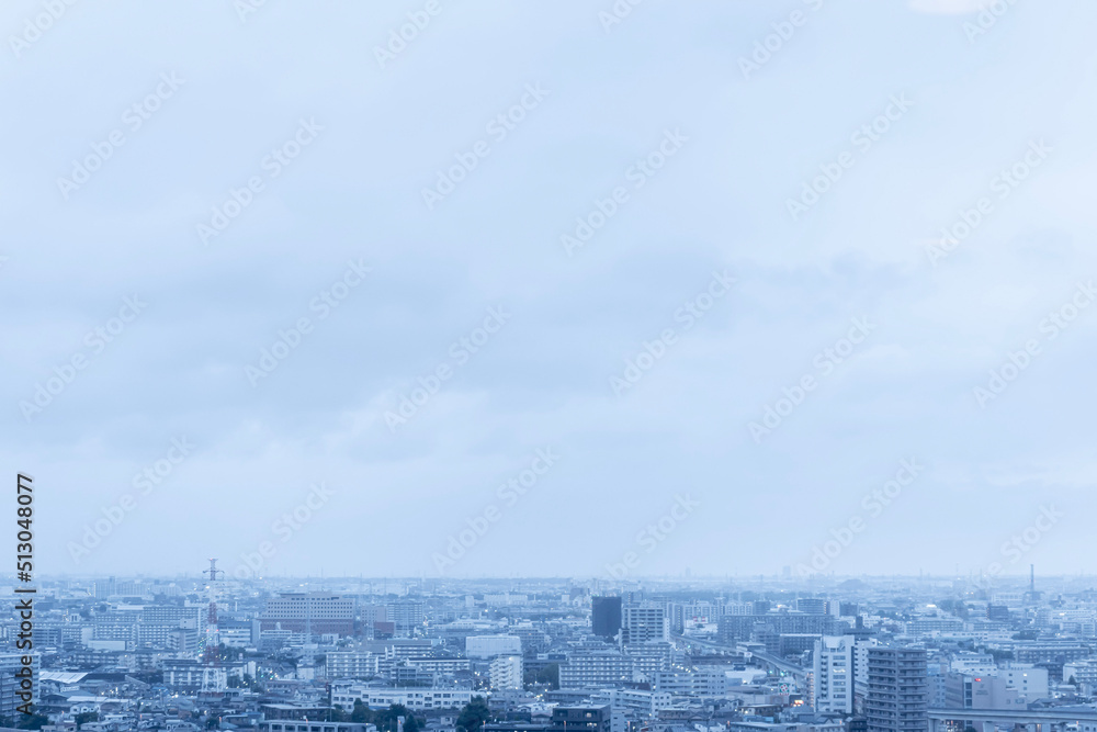 clouds over city