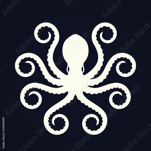 elegant shape stylized octopus logo photo