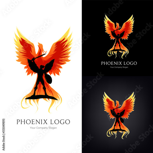 Logo design with Pheonix