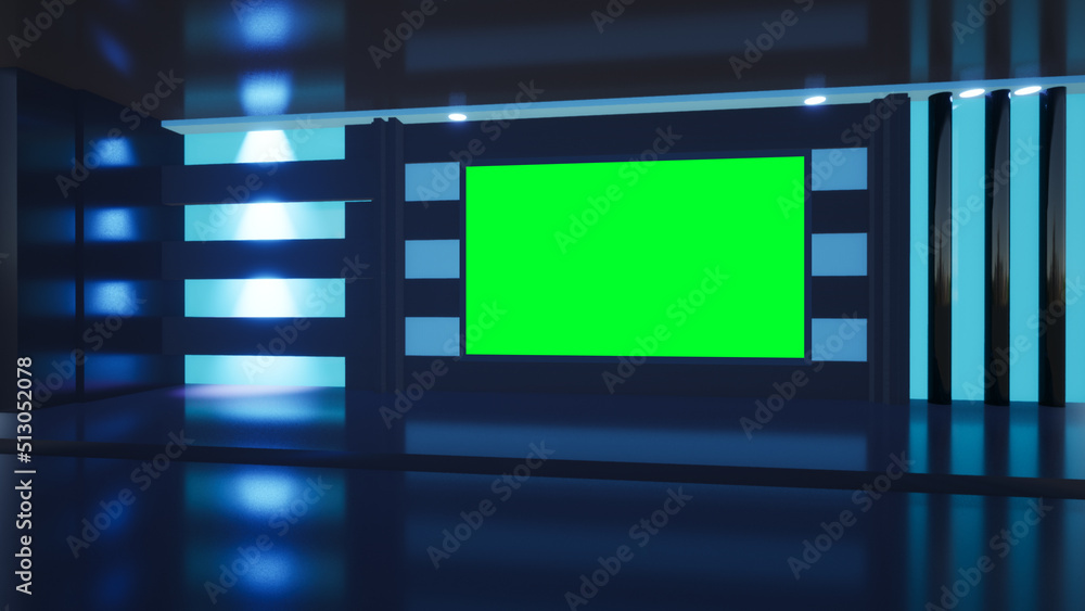 Virtual Studio Background set illustration Virtual Studio Background set illustration