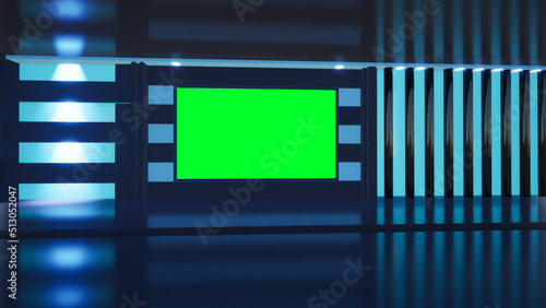 Virtual Studio Background set illustration