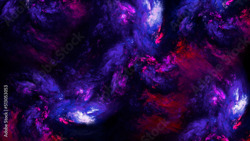 Abstract beautiful fantastic space lilac and blue background. Used for design and creativity, for screensavers.