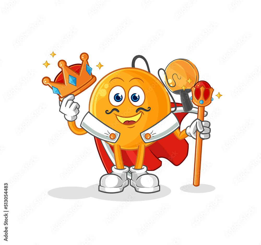 Fototapeta premium paddle ball king vector. cartoon character