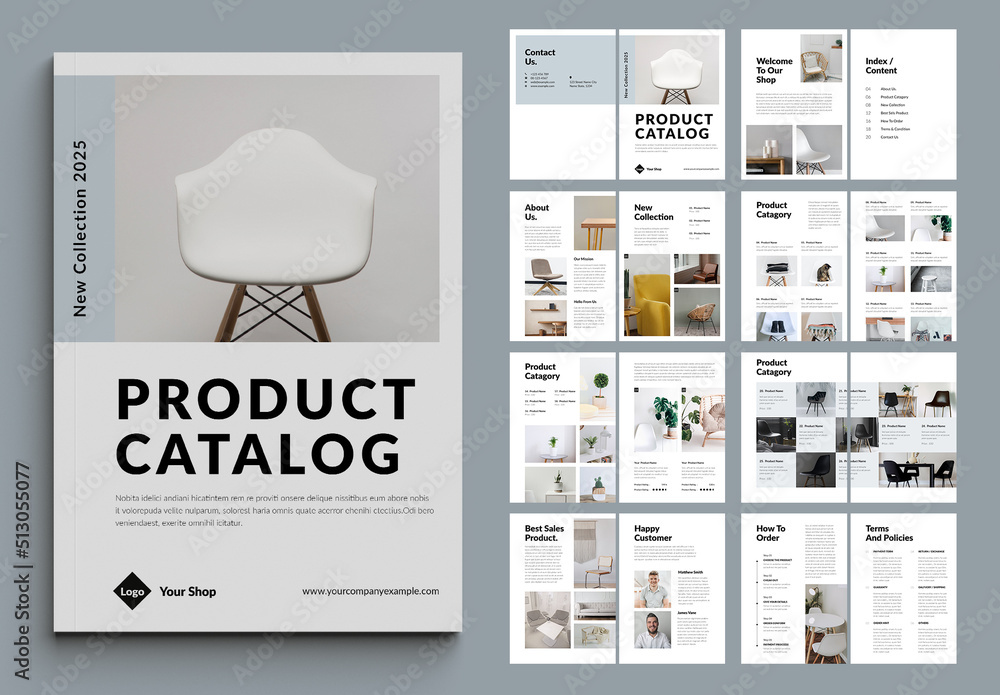 Product Catalog Layout Stock Template Adobe Stock