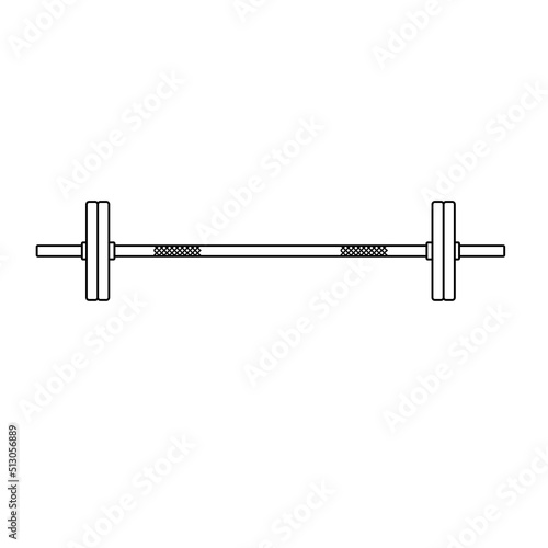 Barbell Outline Icon Illustration on Isolated White Background © Khairuman