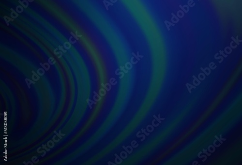 Dark BLUE vector background with bubble shapes.