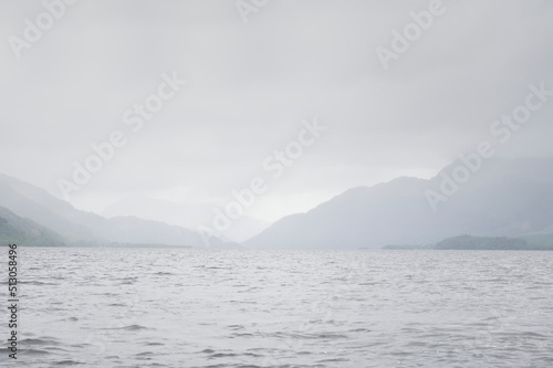 Ben Lomond view from Loch Lomond during summer storm