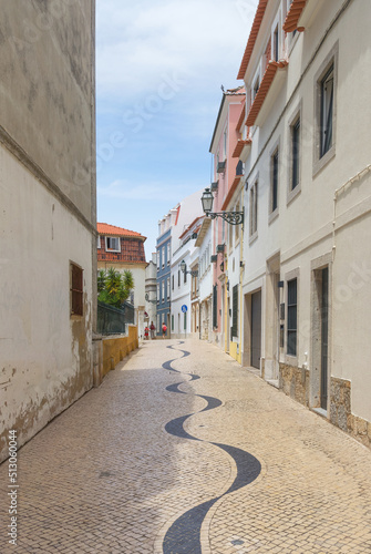 Cascais near Lisbon, seaside town. Rua da Saudade or Saudade street. Portugal photo