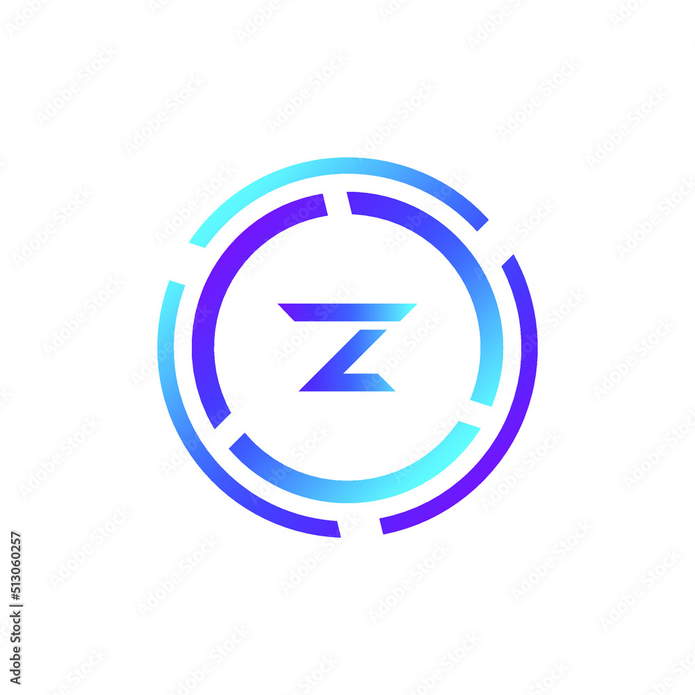 Creative Letter Z logo design with point or dot symbol Creative Letter Z logo design with point or dot symbol