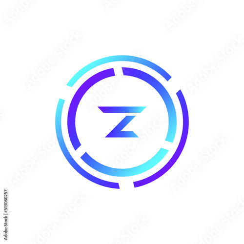 Free Download Creative Letter Z logo design with point or dot symbol - GFXLoad