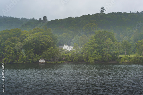 landscape with lake and trees