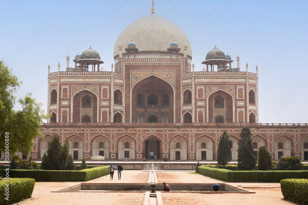 Humayun's Tomb with garden in the foreground, Delhi, India