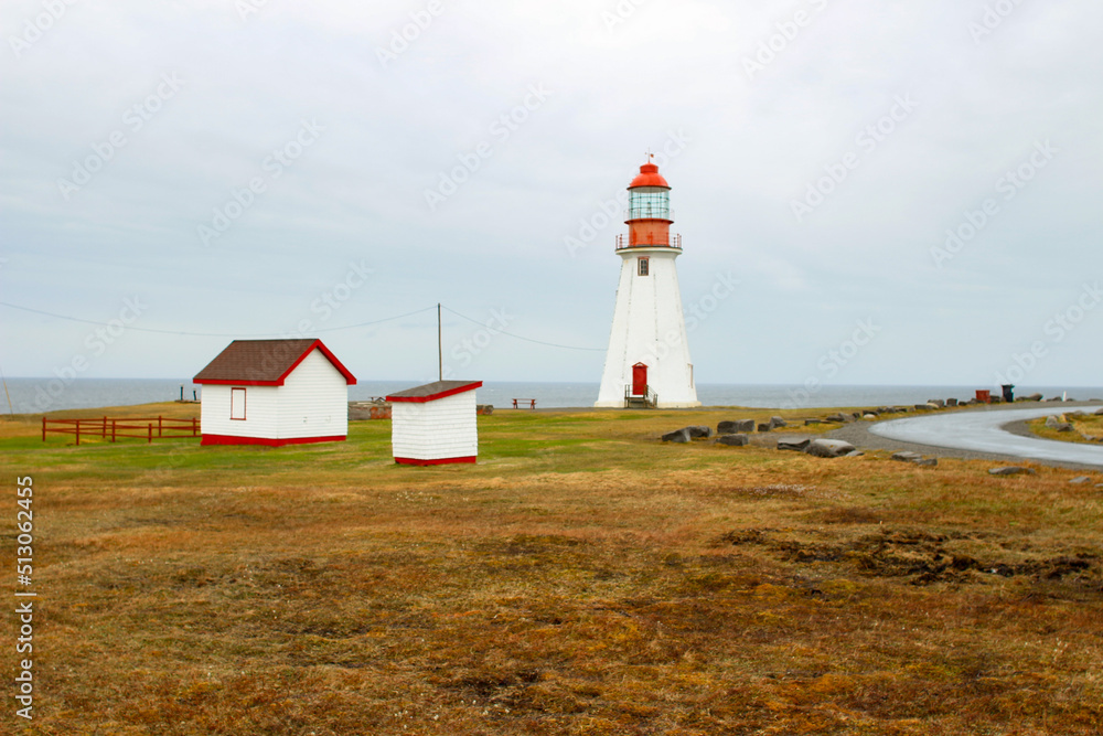 Port richie lighthouse in Port au choix, Newfoundland, Canada